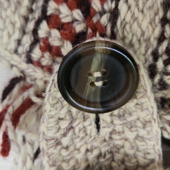 Free People cardigan wool angora blend single button closure Boho  tan brown - Picture 9 of 16